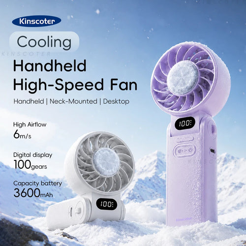 Experience Ultimate Comfort with the 3600mAh Foldable Handheld Fan - Your Personal Cooling Companion!