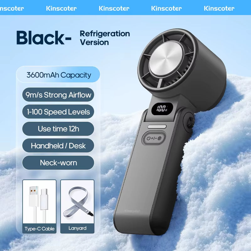 Experience Ultimate Comfort with the 3600mAh Foldable Handheld Fan - Your Personal Cooling Companion!