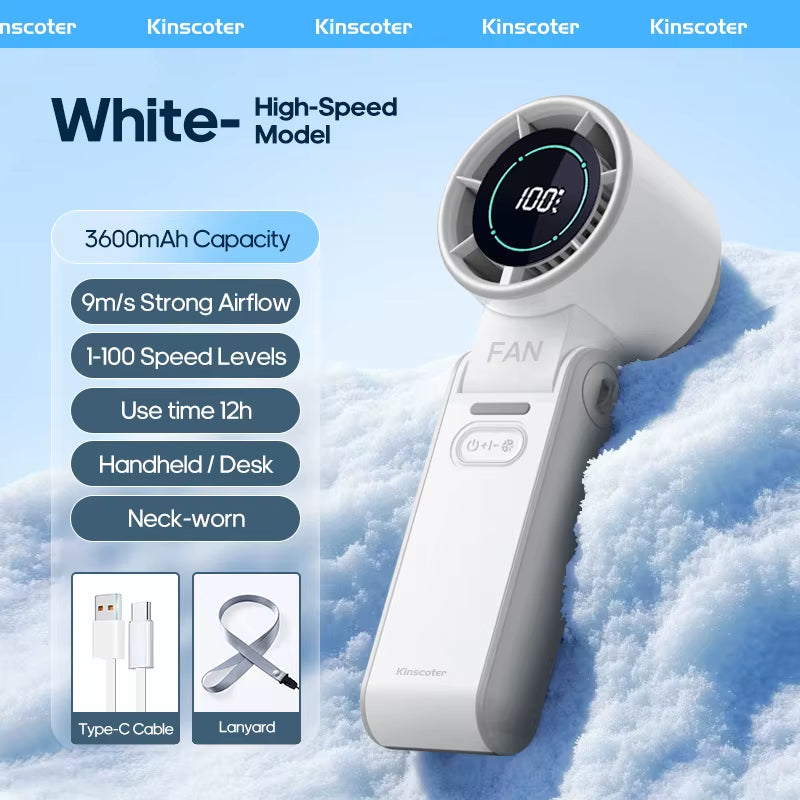 Experience Ultimate Comfort with the 3600mAh Foldable Handheld Fan - Your Personal Cooling Companion!