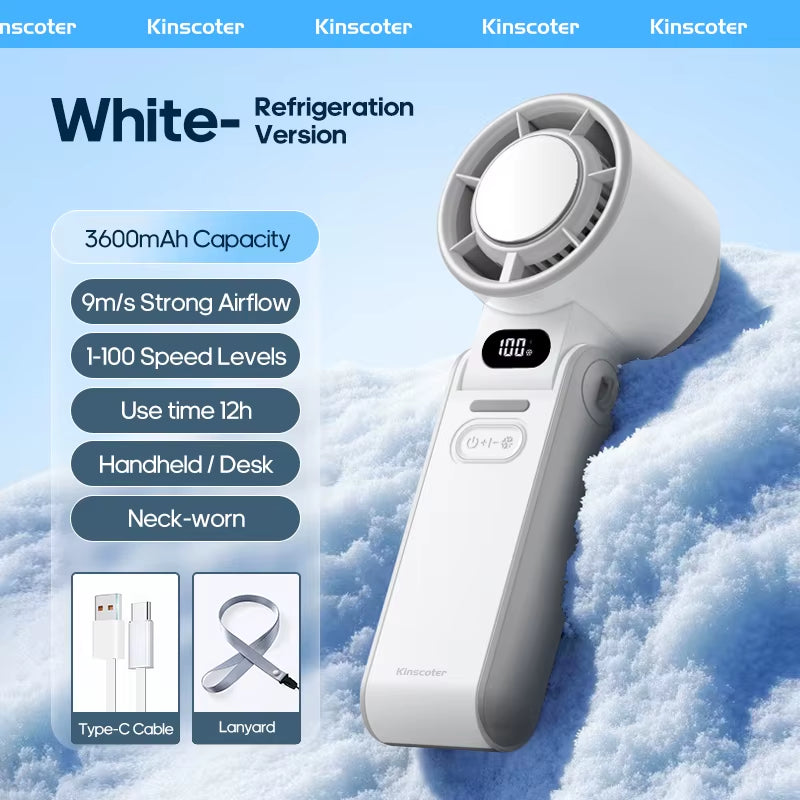 Experience Ultimate Comfort with the 3600mAh Foldable Handheld Fan - Your Personal Cooling Companion!