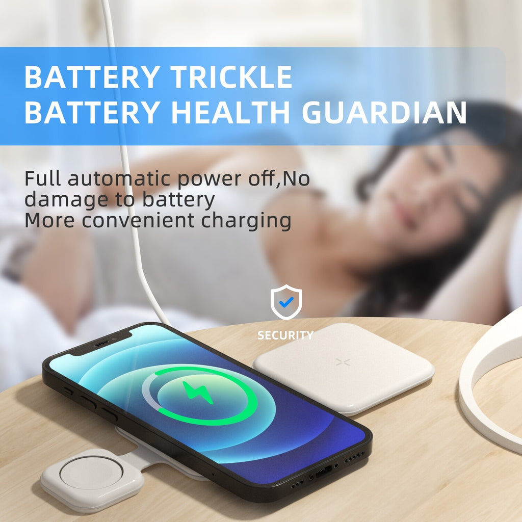 Revolutionary 3-in-1 Magnetic Foldable Wireless Charging Station for All Your Devices - Fast, Safe, and Travel-Friendly!
