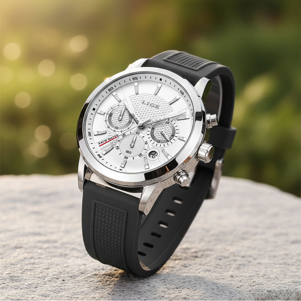 Stylish Men's Sport Quartz Watch - Lifestyle Shot